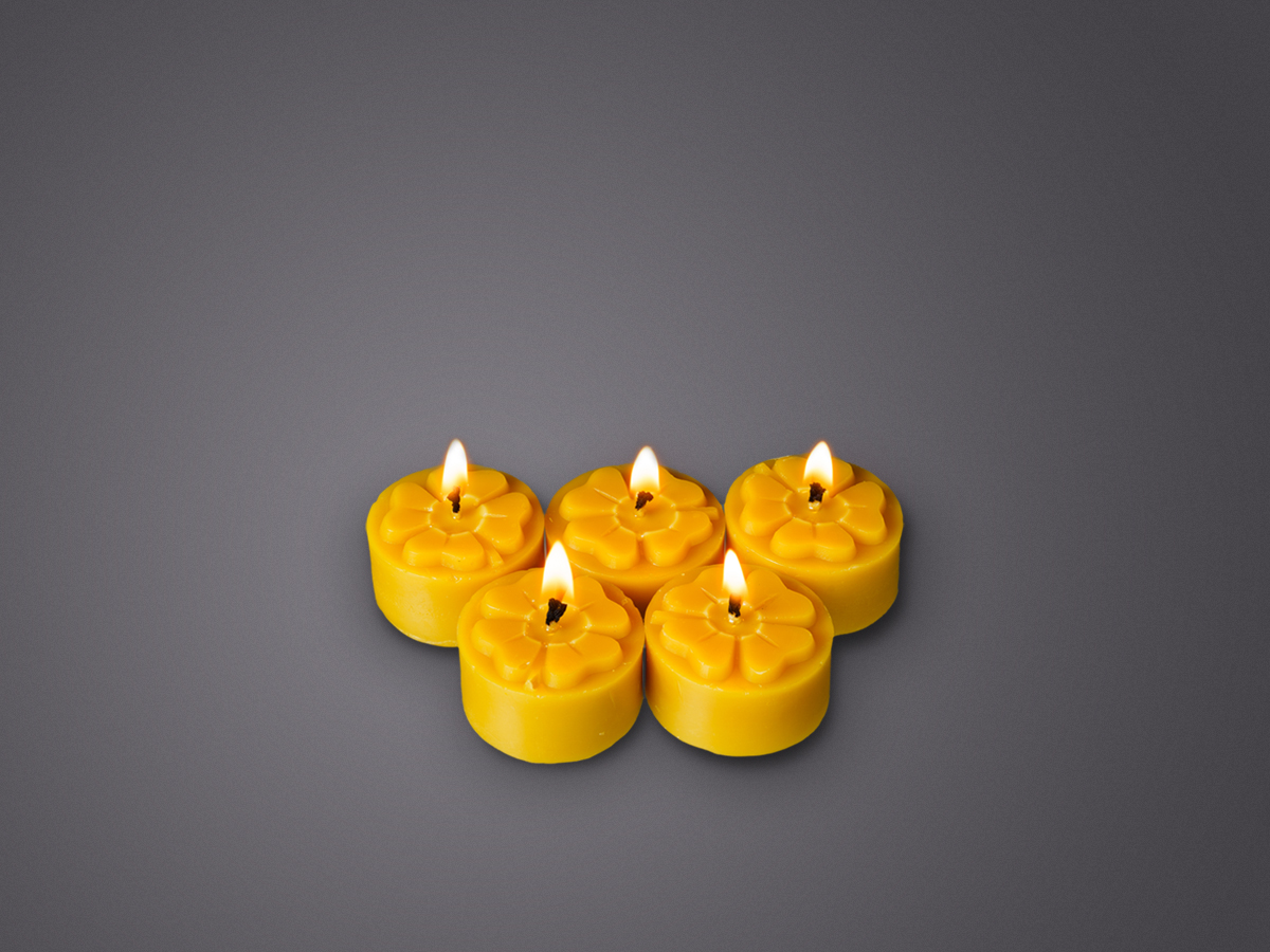 Świece koniczynki (5 szt.)